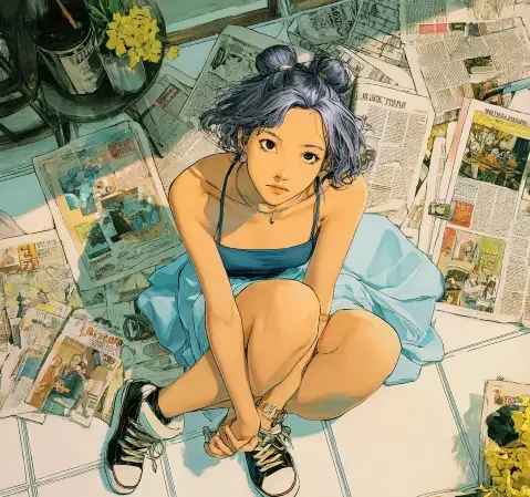 恋爱题材漫画封面示意，画面柔和注重人物互动